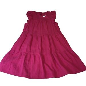 New NWT J Crew Cotton Guaze Mini Dress Pink 12 Vacation Beach Summer Preppy Tier